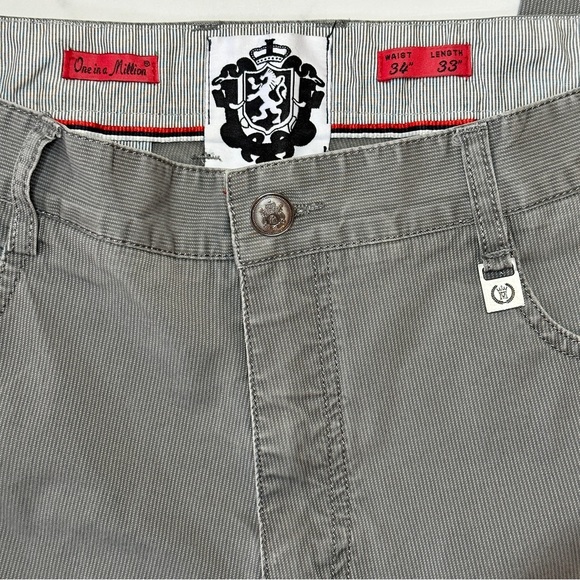 One in a Million Pants 34 x 33 Style 2706 Color#3 Gray Grey Pinstripe - Picture 4 of 10